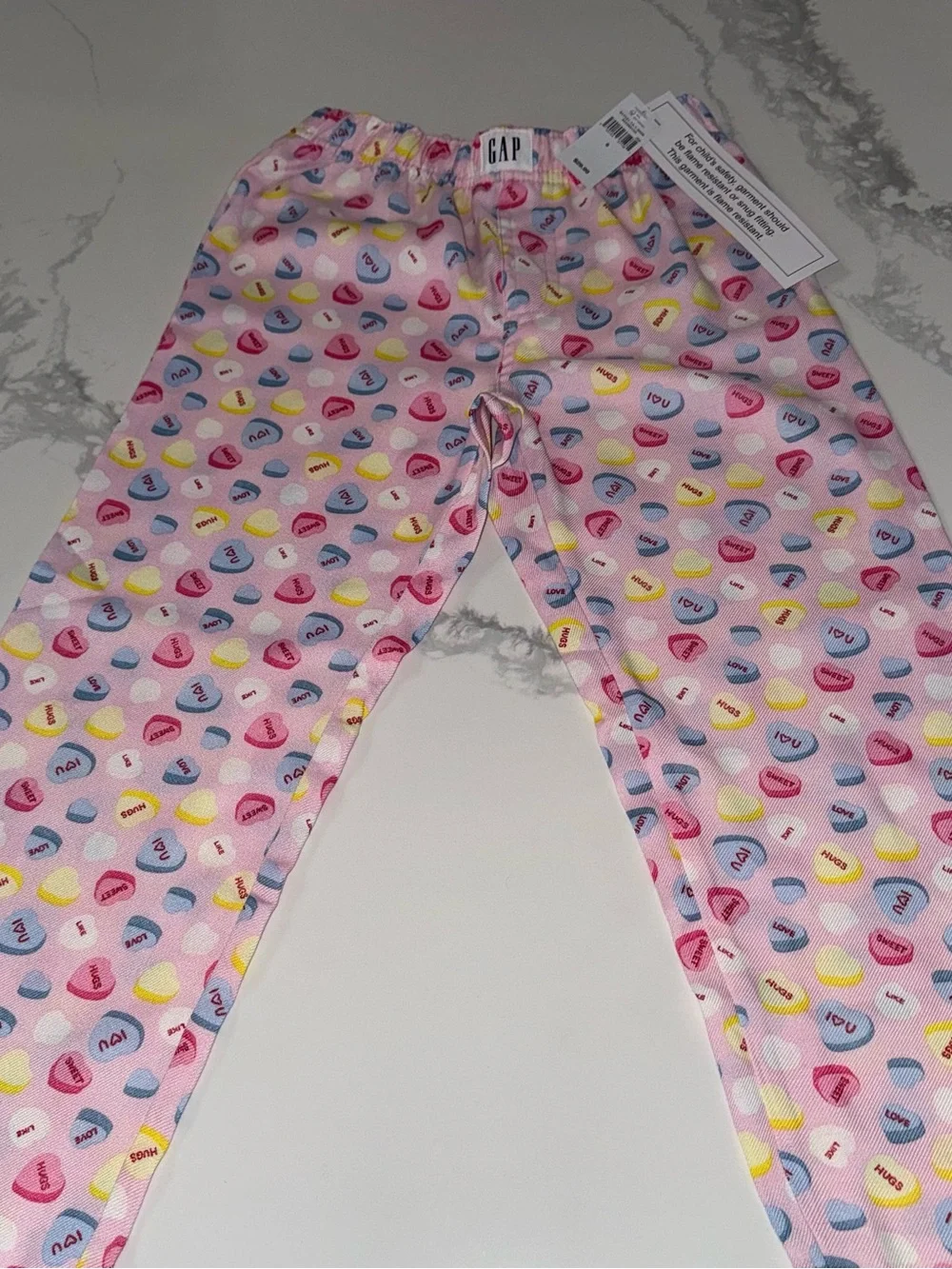 GAP Kids Candy Hearts Pajama Pants Girls Size 6 NEW